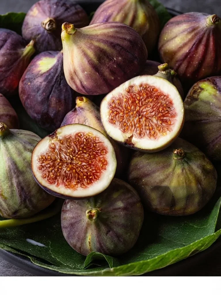 Figues fraîches coupées en deux