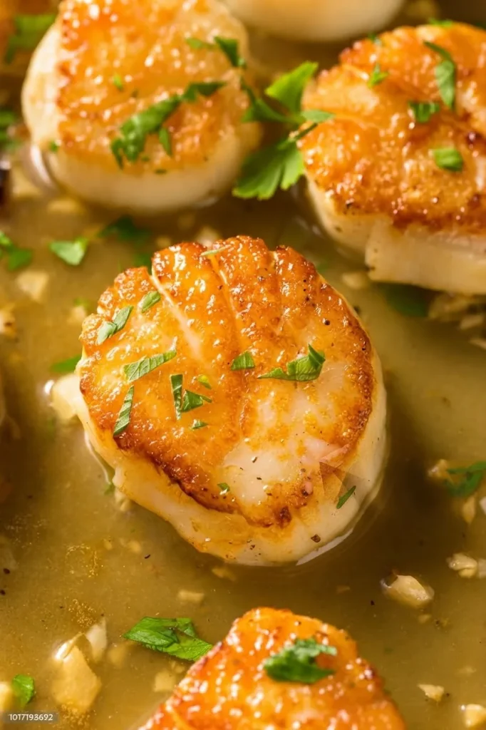 Noix de Saint-Jacques snackées dans leur jus